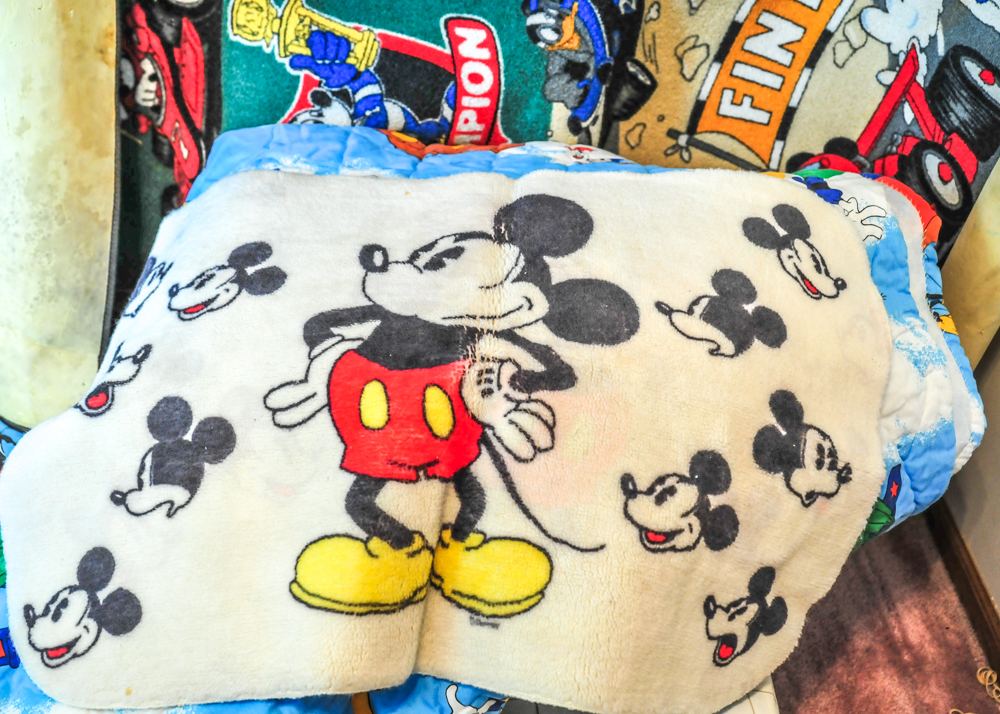 Vintage Mickey Mouse Bedspread and Rugs