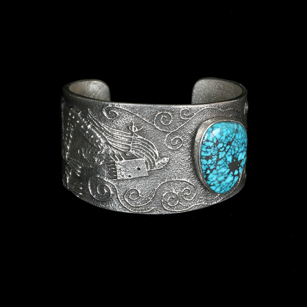 Sterling Silver Philander Begay Navajo Cuff Bracelet