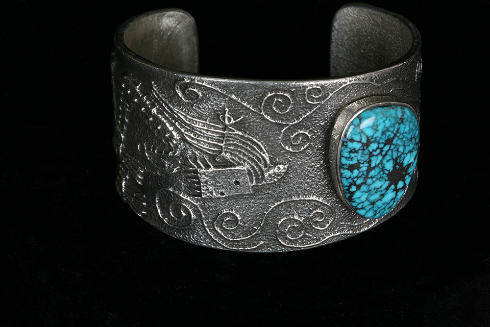 Sterling Silver Philander Begay Navajo Cuff Bracelet