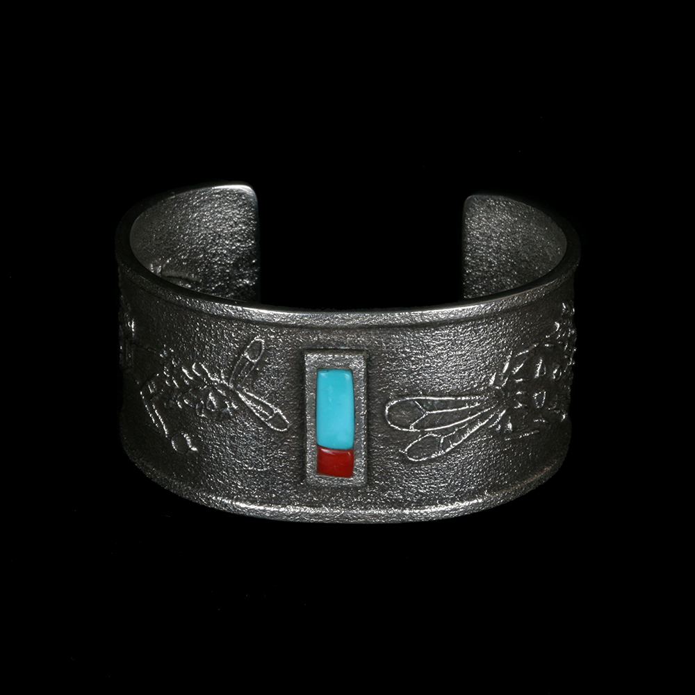 Sterling Silver Lee Begay Navajo Cuff Bracelet