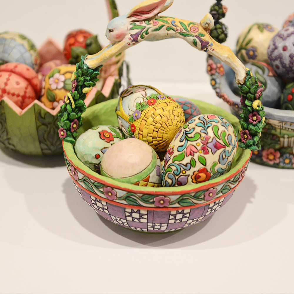 Jim Shore Carved Wooden Easter Baskets