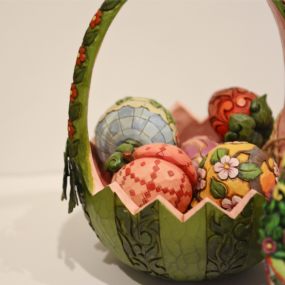 Jim Shore Carved Wooden Easter Baskets