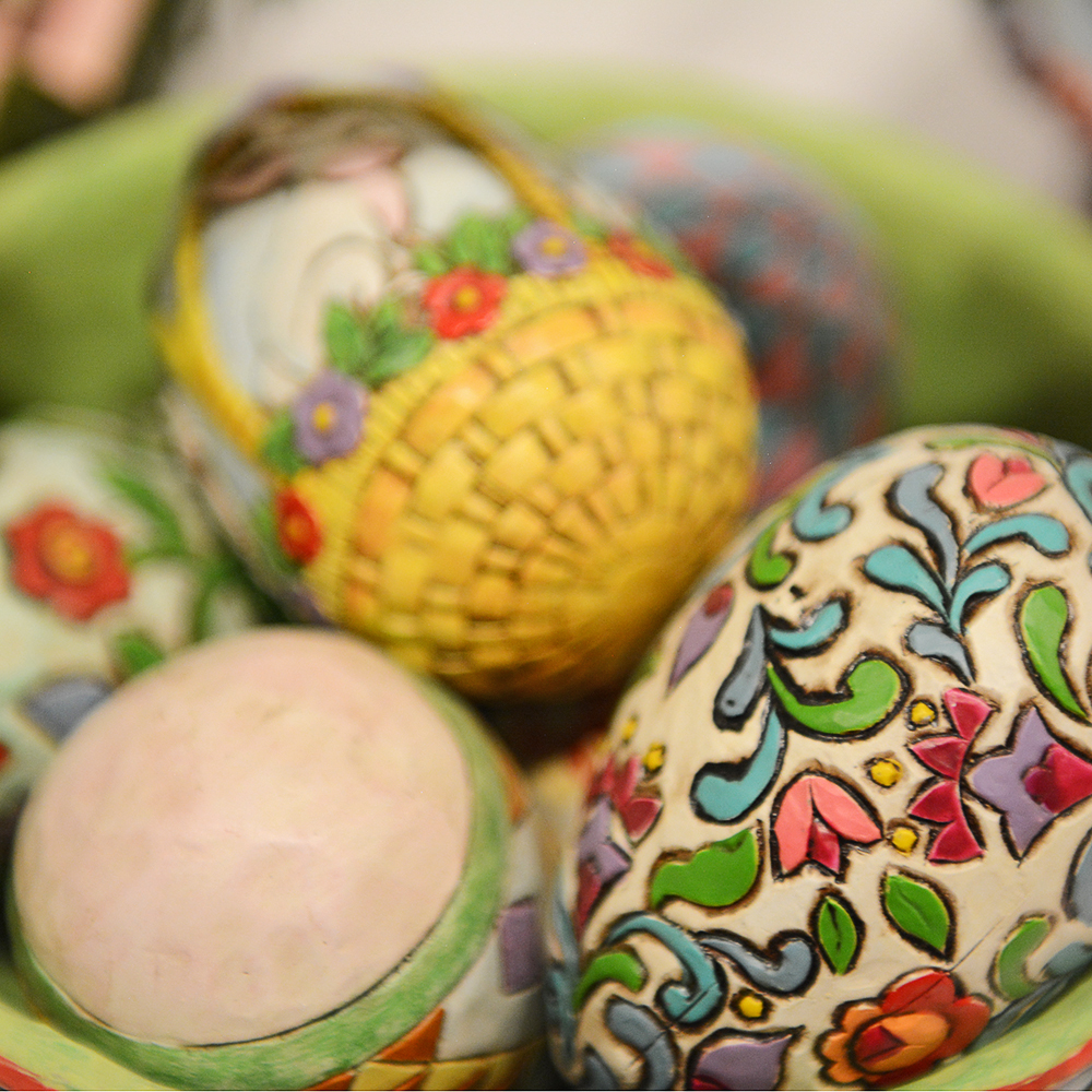 Jim Shore Carved Wooden Easter Baskets