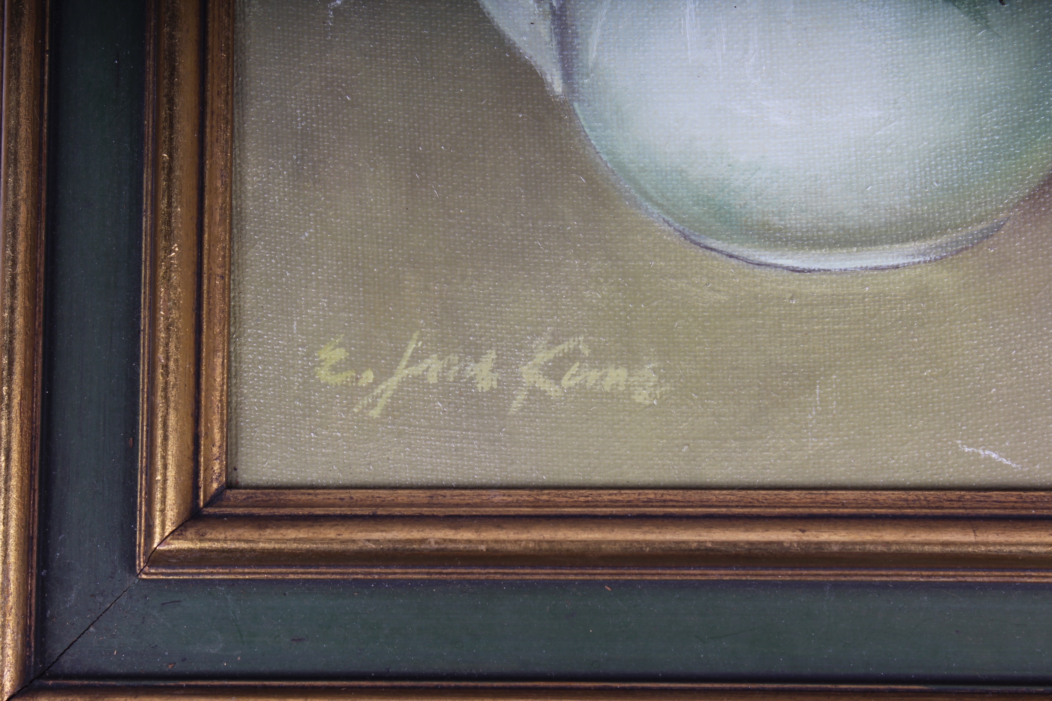 A Duo of Vintage Original Signed Floral Paintings