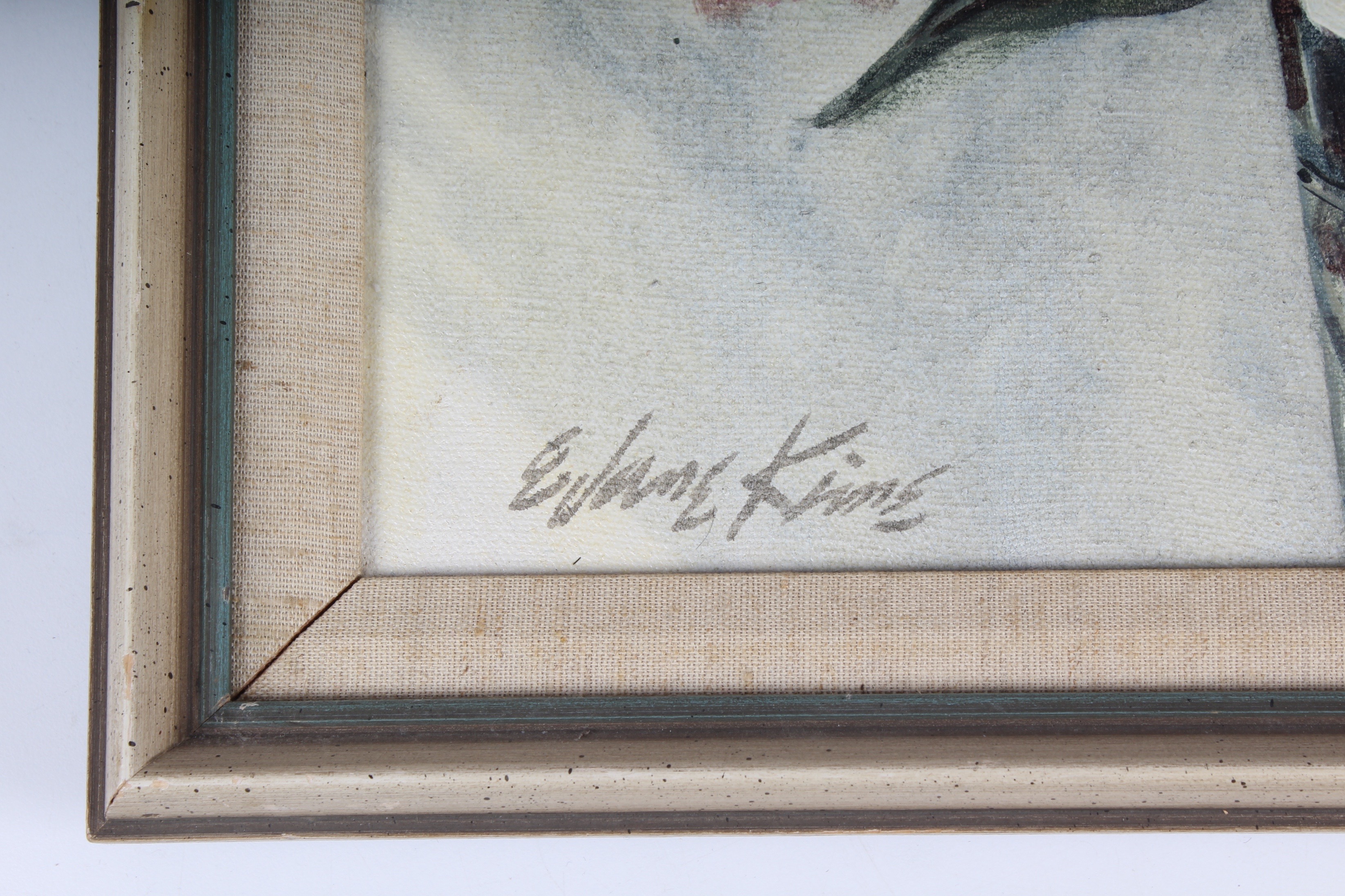 A Duo of Vintage Original Signed Floral Paintings