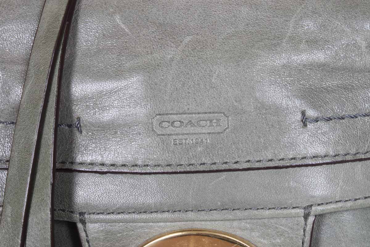 Coach "Lindsay Hampton" Leather Handbag