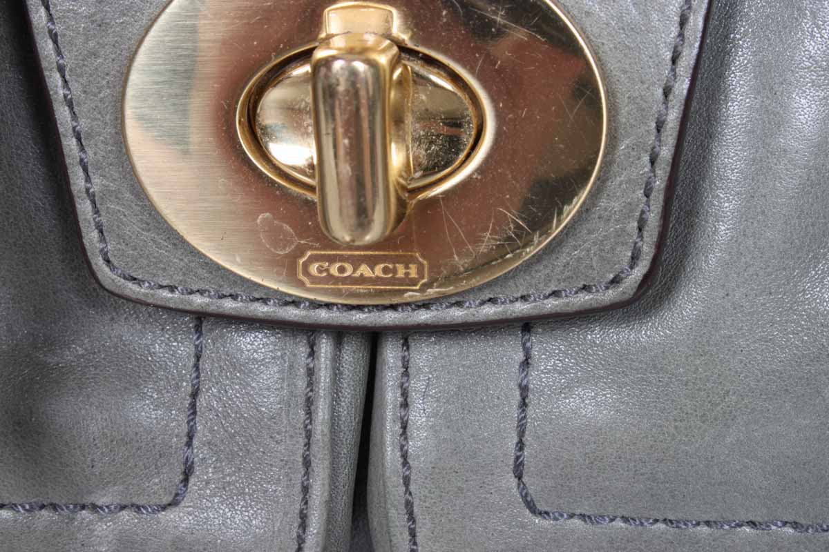Coach "Lindsay Hampton" Leather Handbag