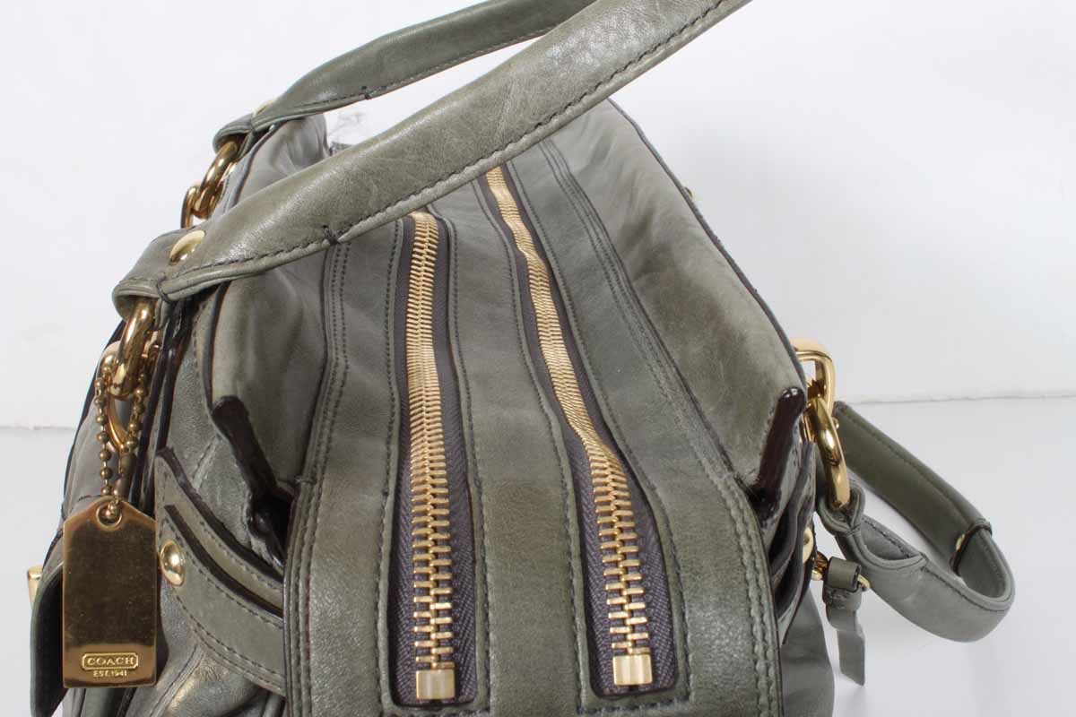 Coach "Lindsay Hampton" Leather Handbag