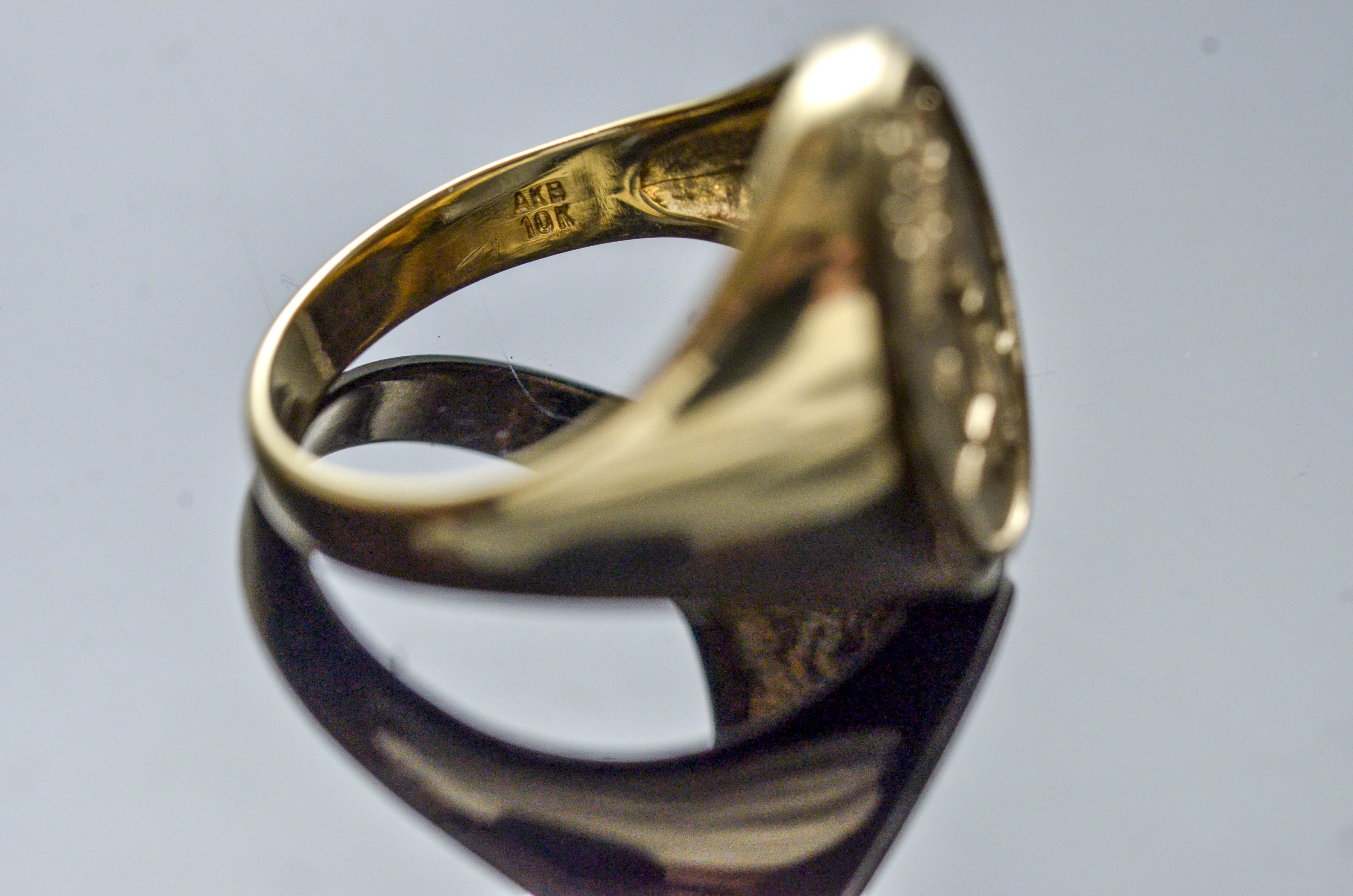 10K Yellow Gold Men's Golf Ring