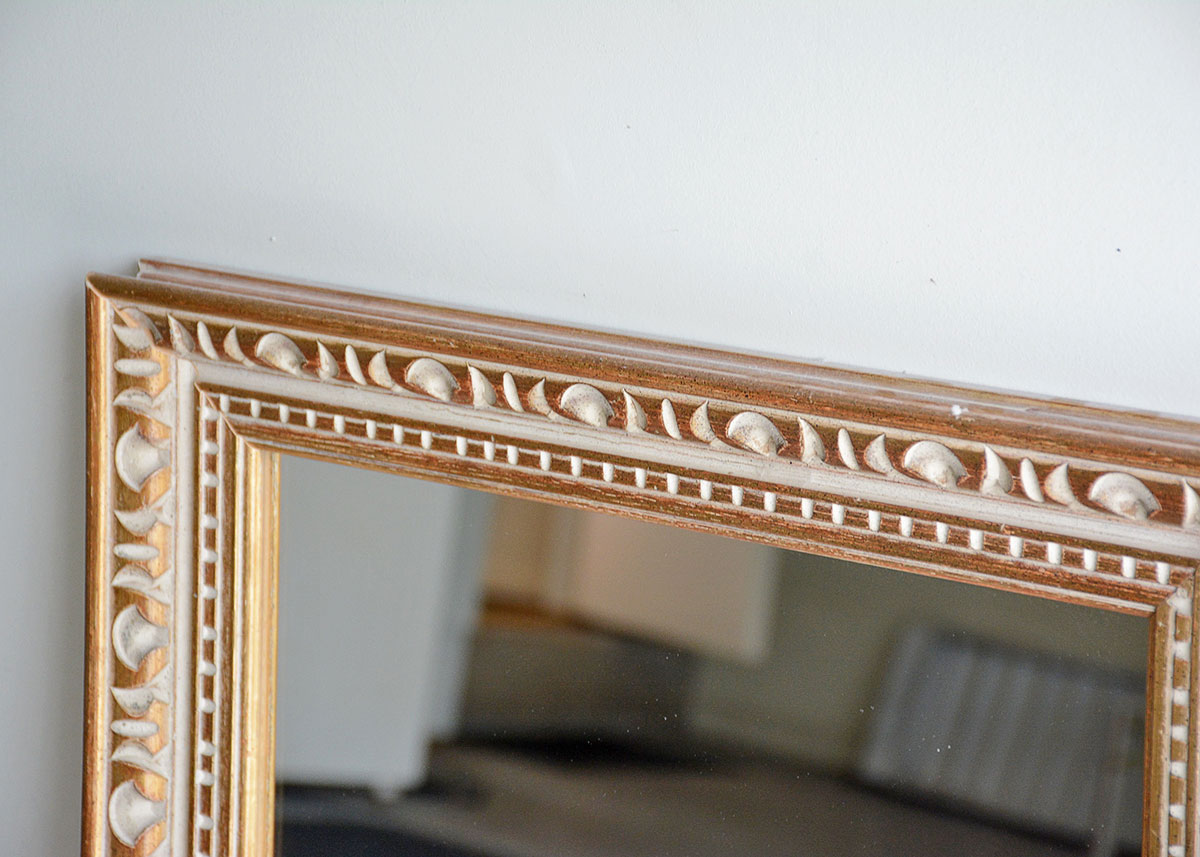 Carved Pattern Framed Wall Mirror