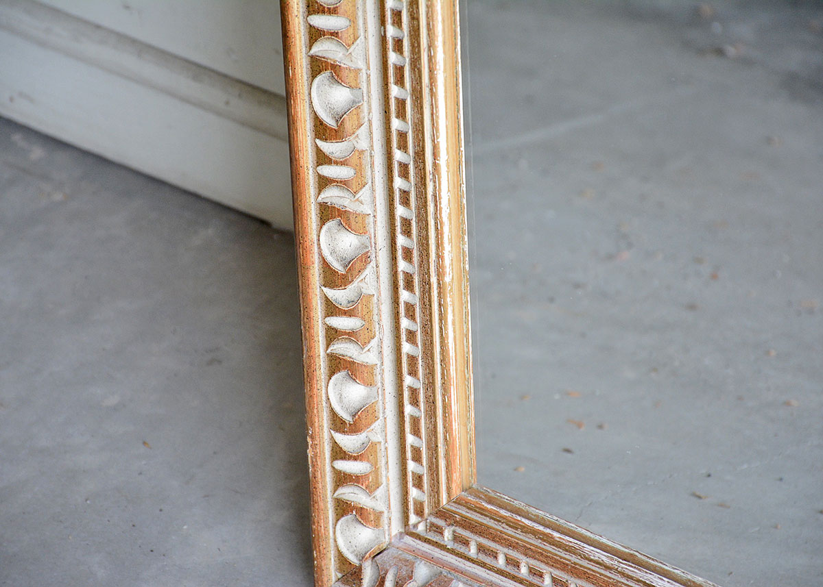 Carved Pattern Framed Wall Mirror