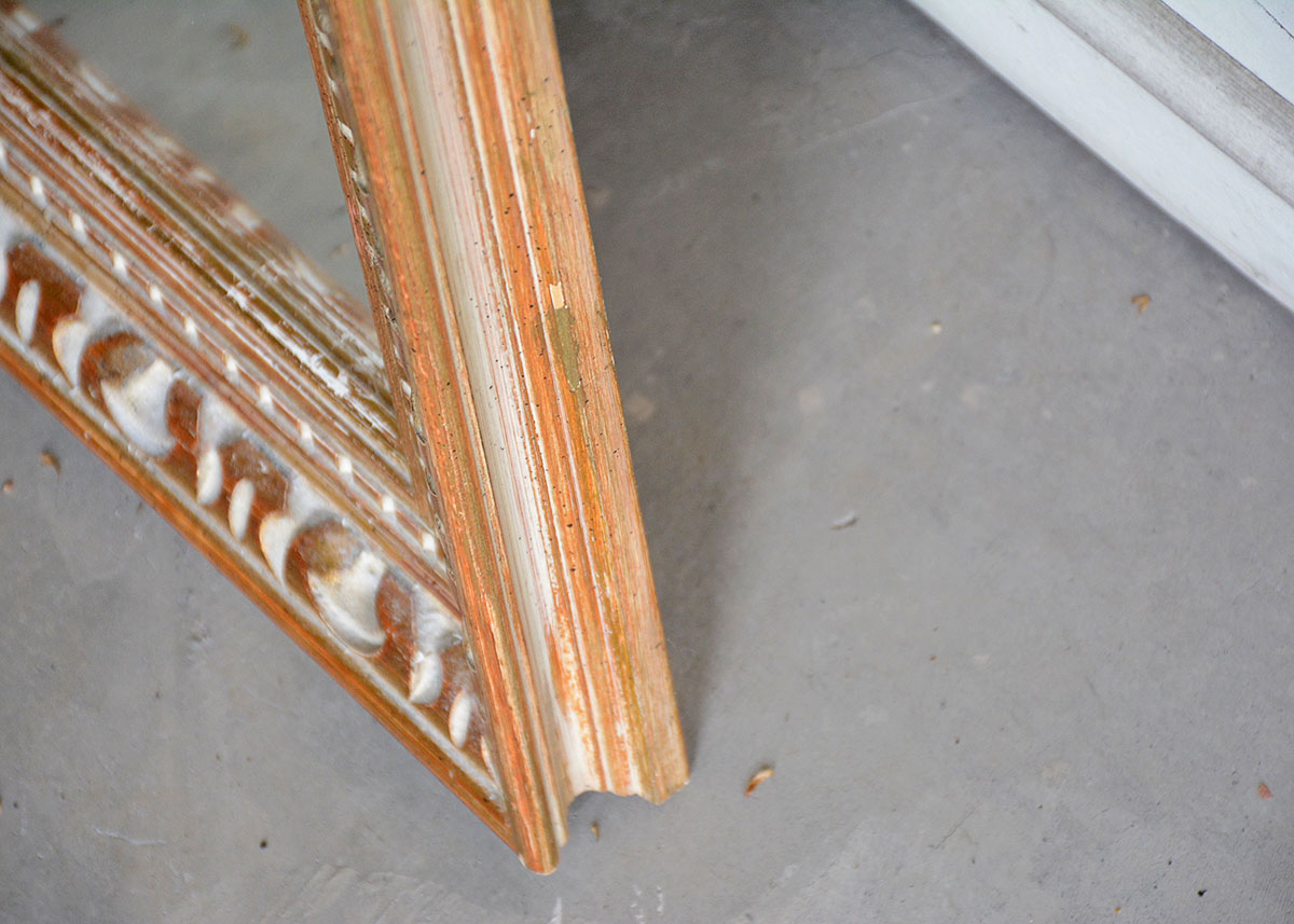 Carved Pattern Framed Wall Mirror