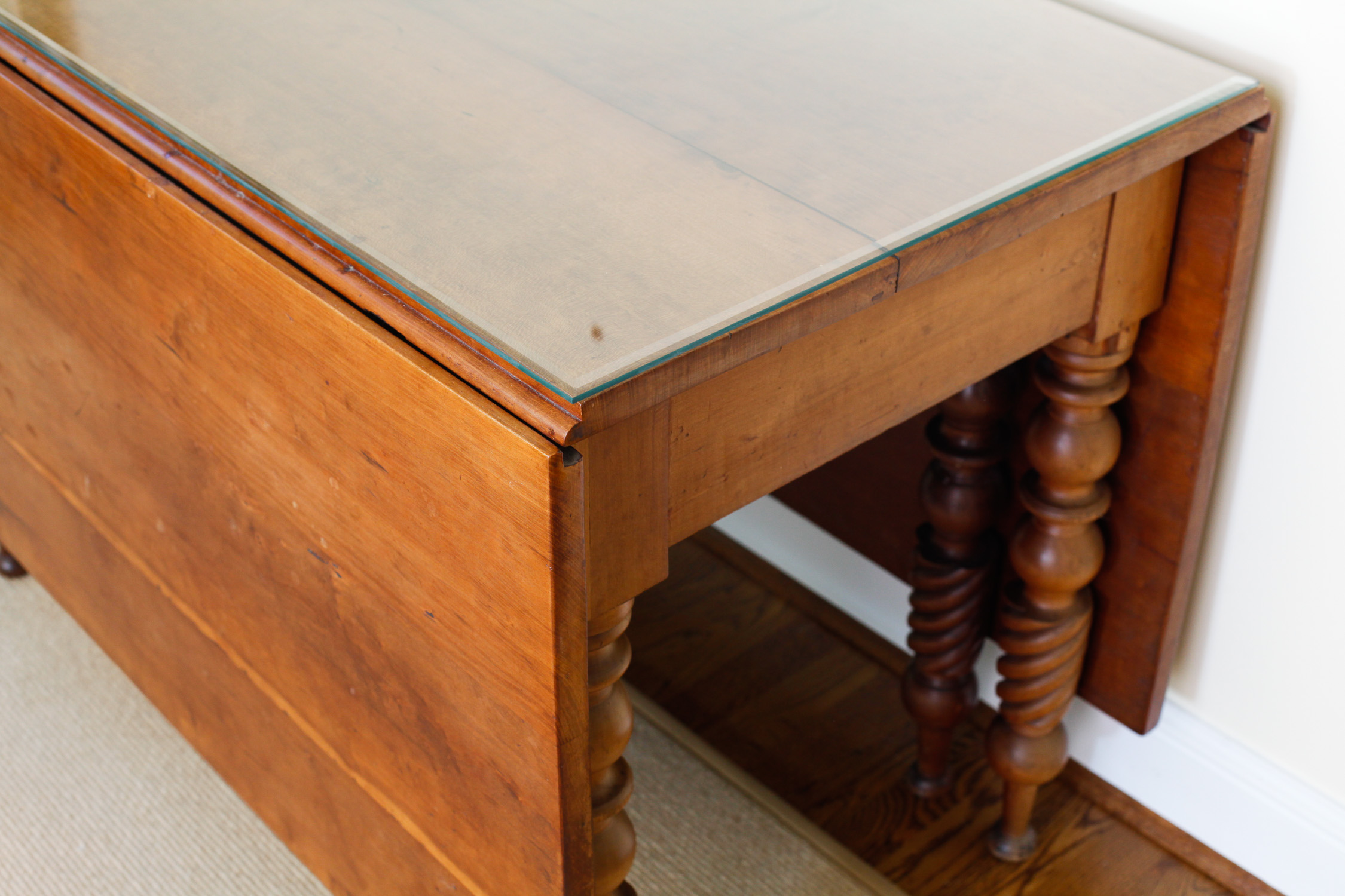 Antique Cherry Dining Table Circa Pre-Civil War Era