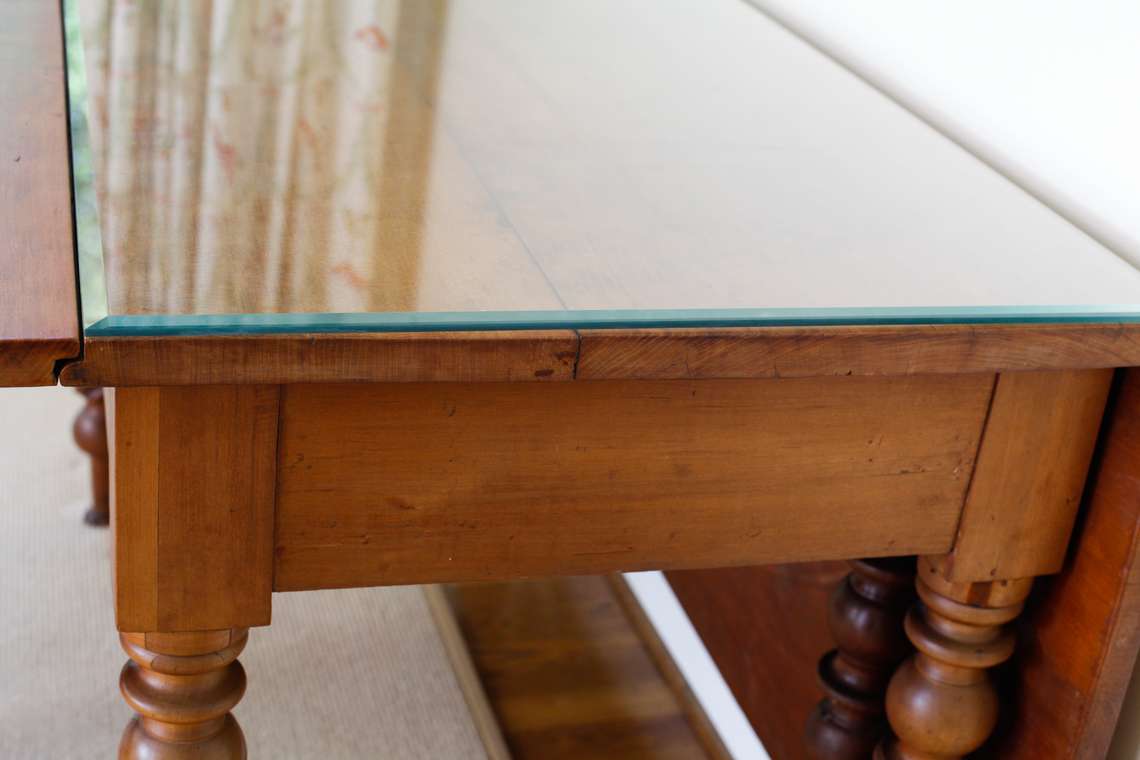 Antique Cherry Dining Table Circa Pre-Civil War Era