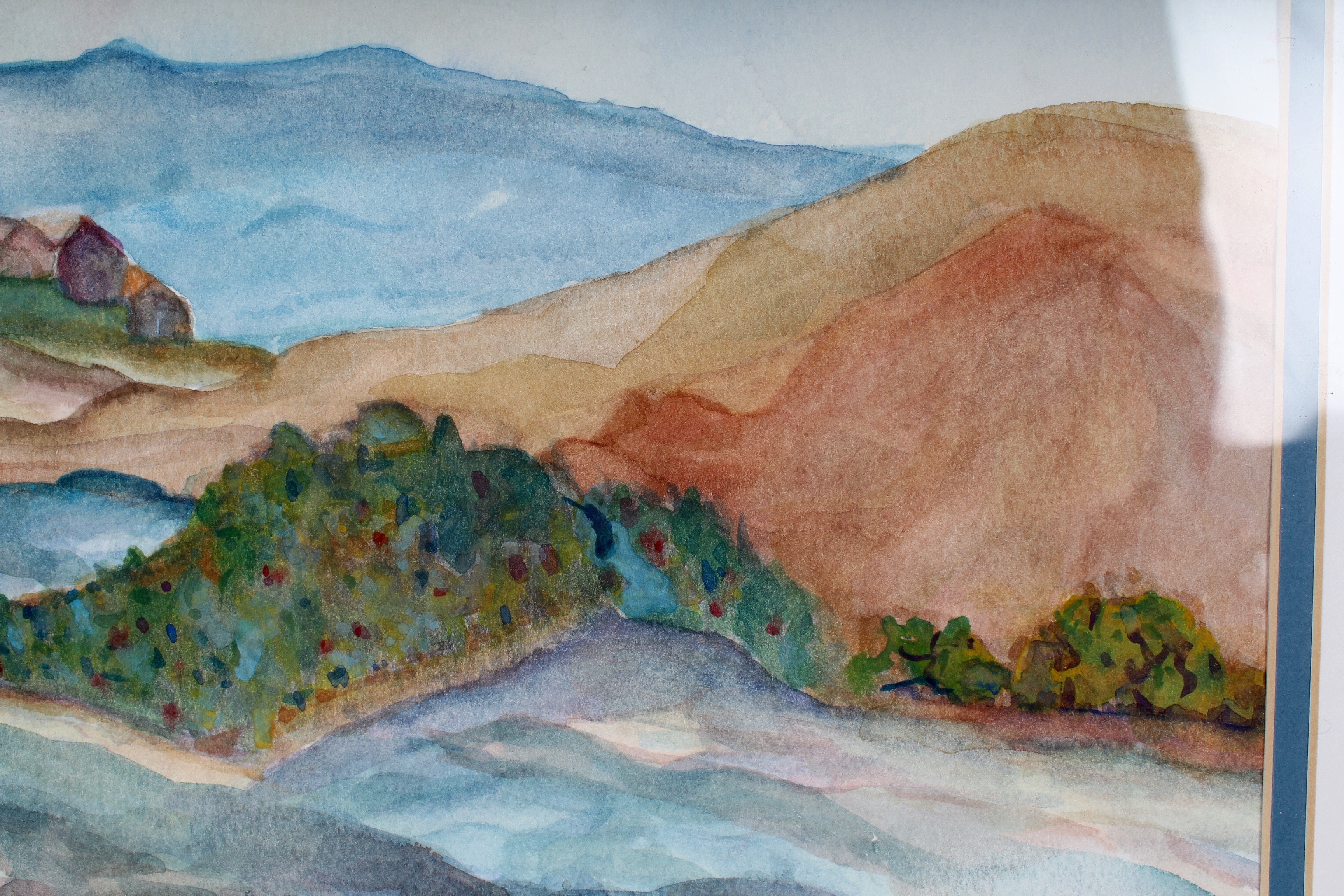 Coastal Landscape Watercolor by Joan T. Rosenblum