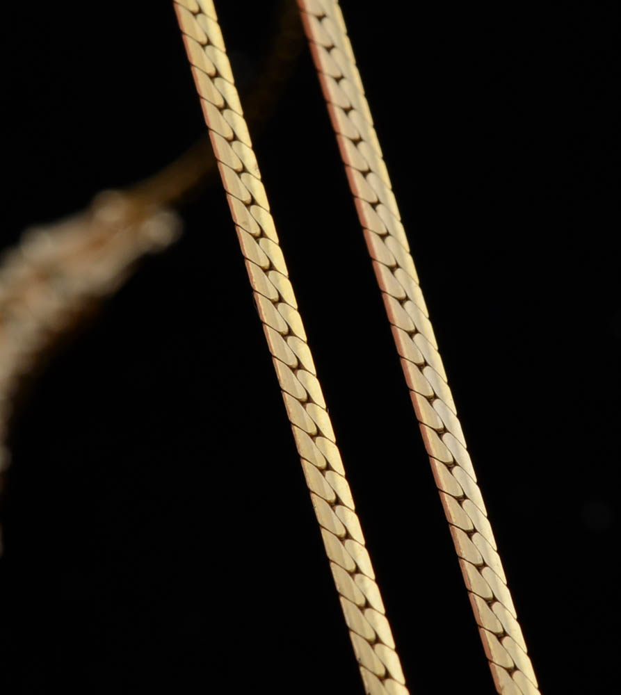 14K Yellow Gold Diamond and Emerald Necklace
