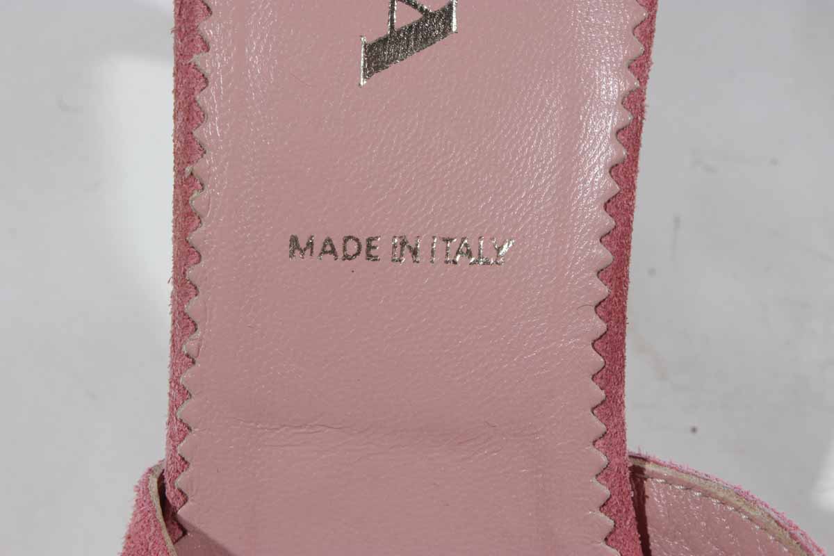 Pink Suede Prada Mules, Size 9