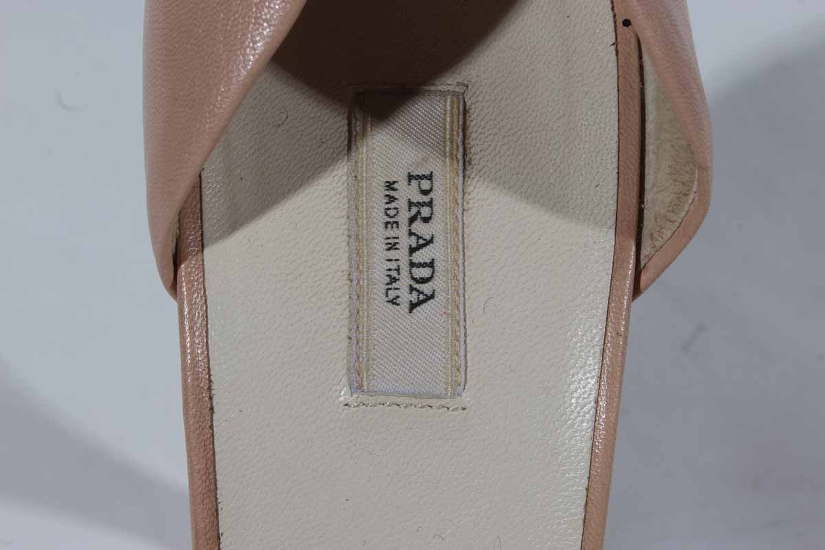 Prada Leather Round Toe Pumps, Size 8.5