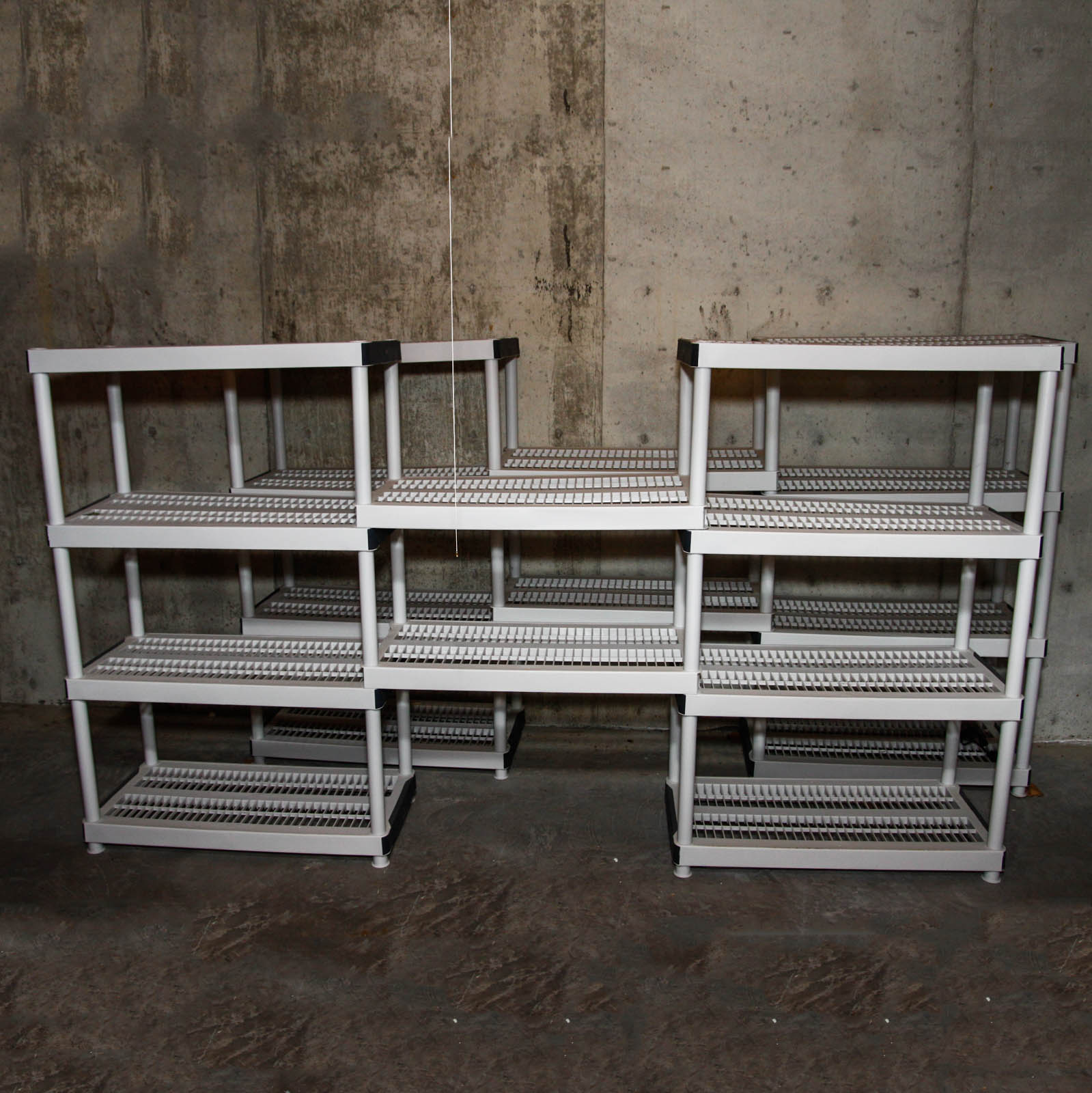 White Plastic Shelving Unit