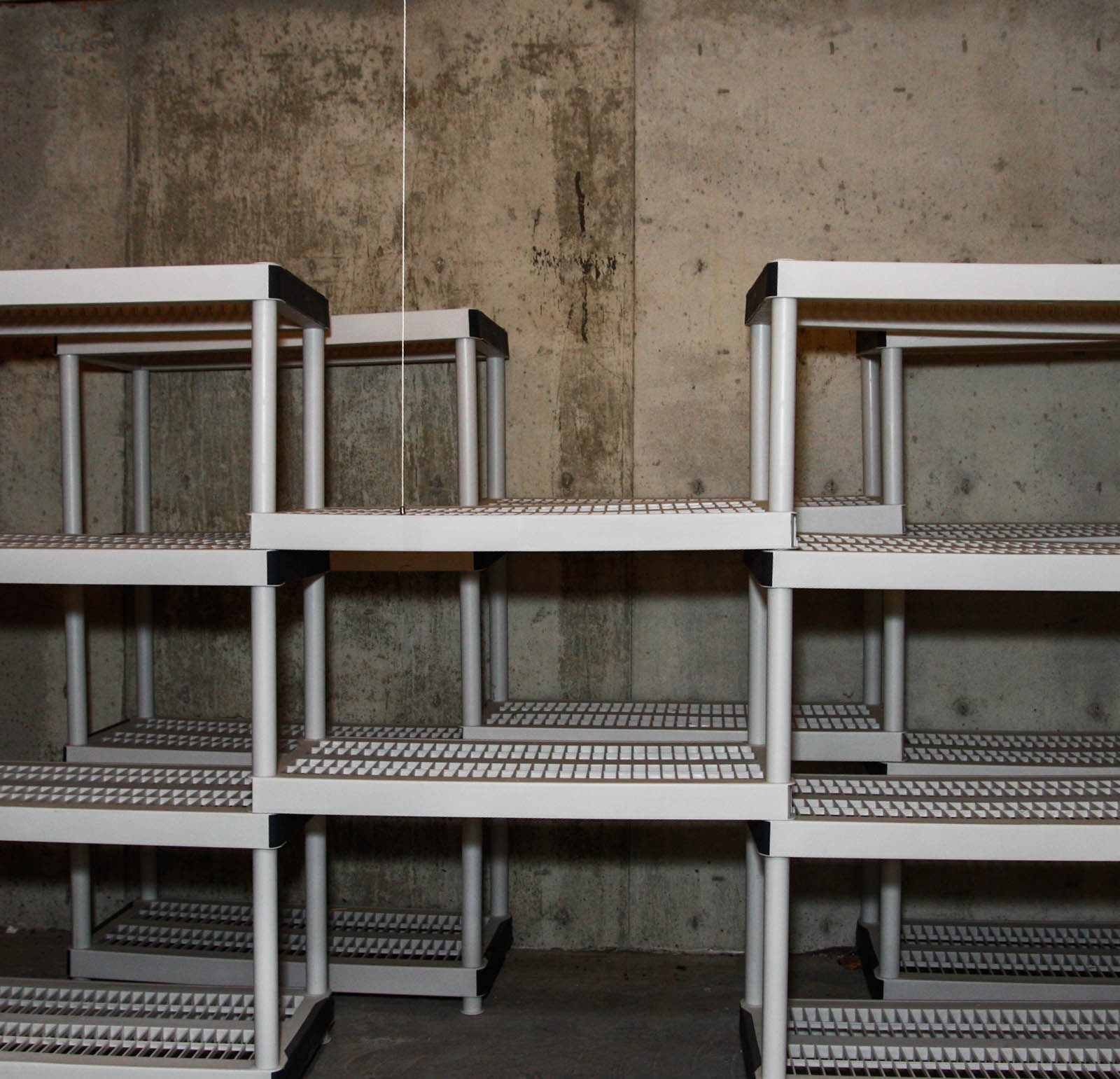 White Plastic Shelving Unit