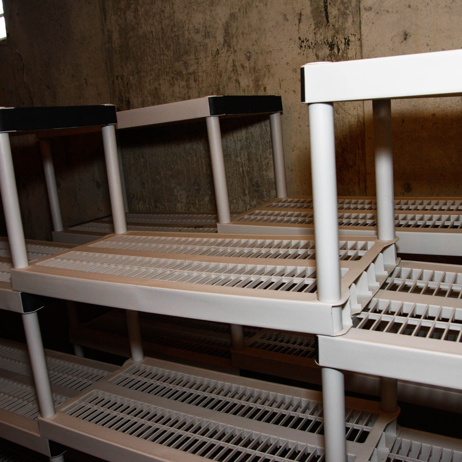 White Plastic Shelving Unit