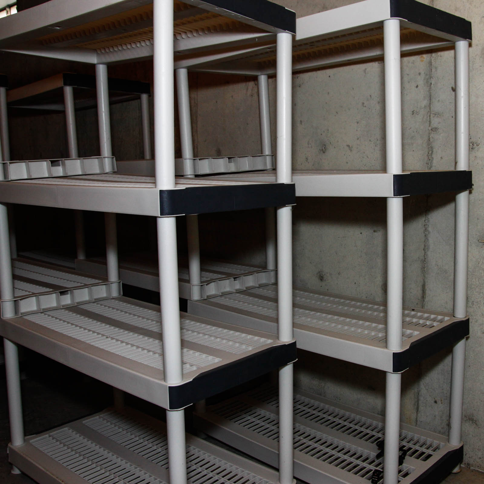 White Plastic Shelving Unit
