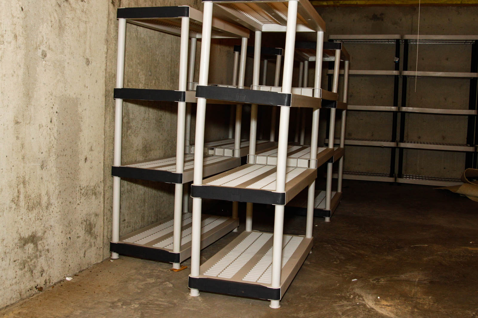 White Plastic Shelving Unit