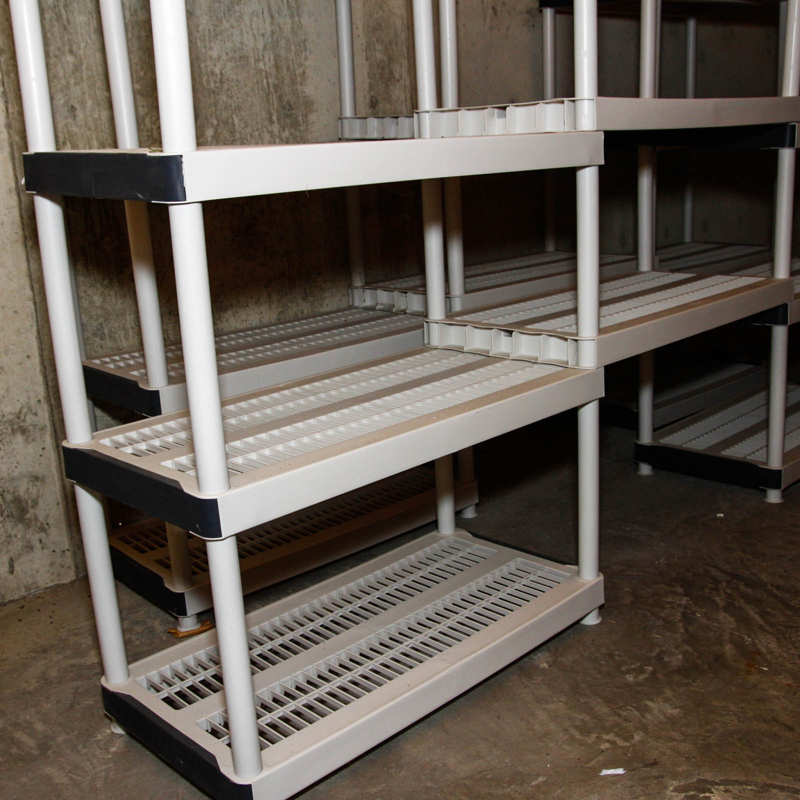 White Plastic Shelving Unit