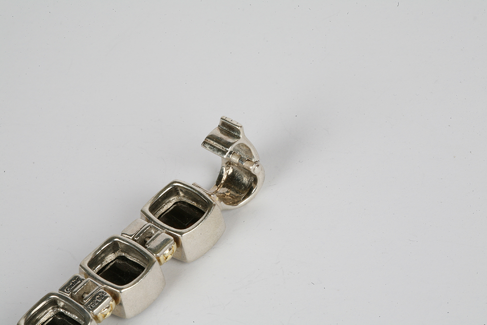 Sterling Silver, 18K Gold and Lagos "Black Caviar" Smokey Topaz Pendant