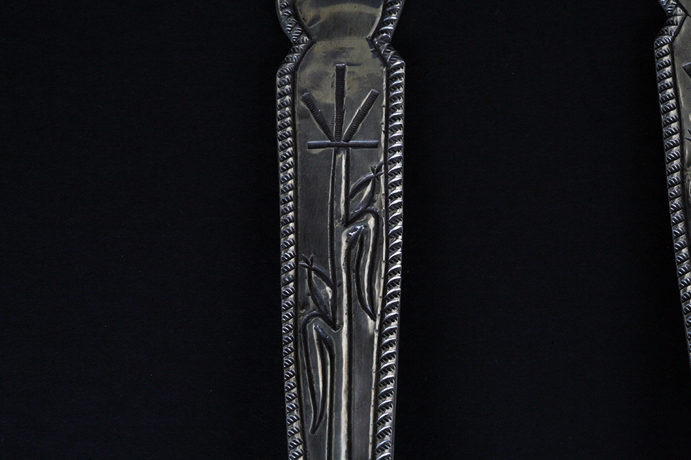 Sterling Silver Ernie Lister Navajo Serving Spoon and Fork