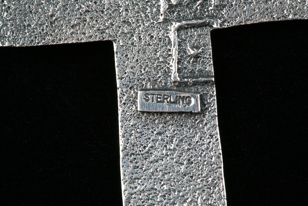Sterling Silver Gerald Lomaventema Navajo Cross Pendant