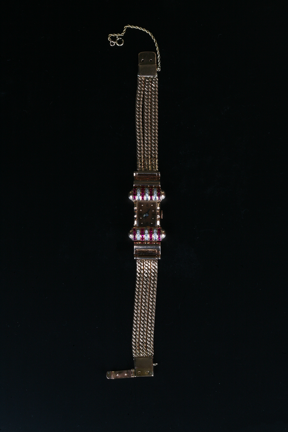 Paul Ditisheim Gold, Diamond and Ruby Bracelet Watch