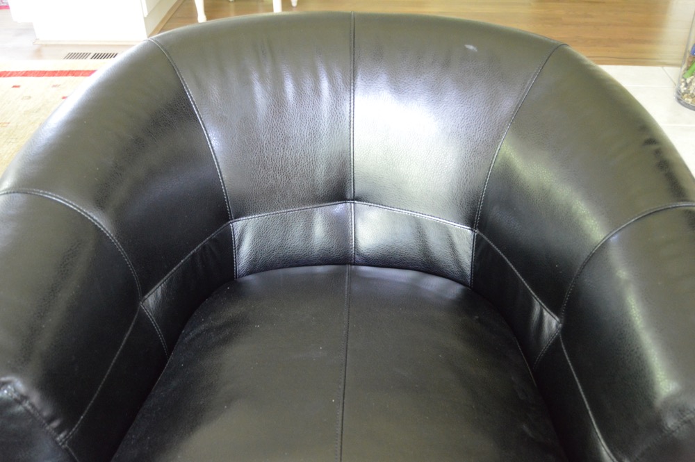 Faux Leather Swivel Rocker