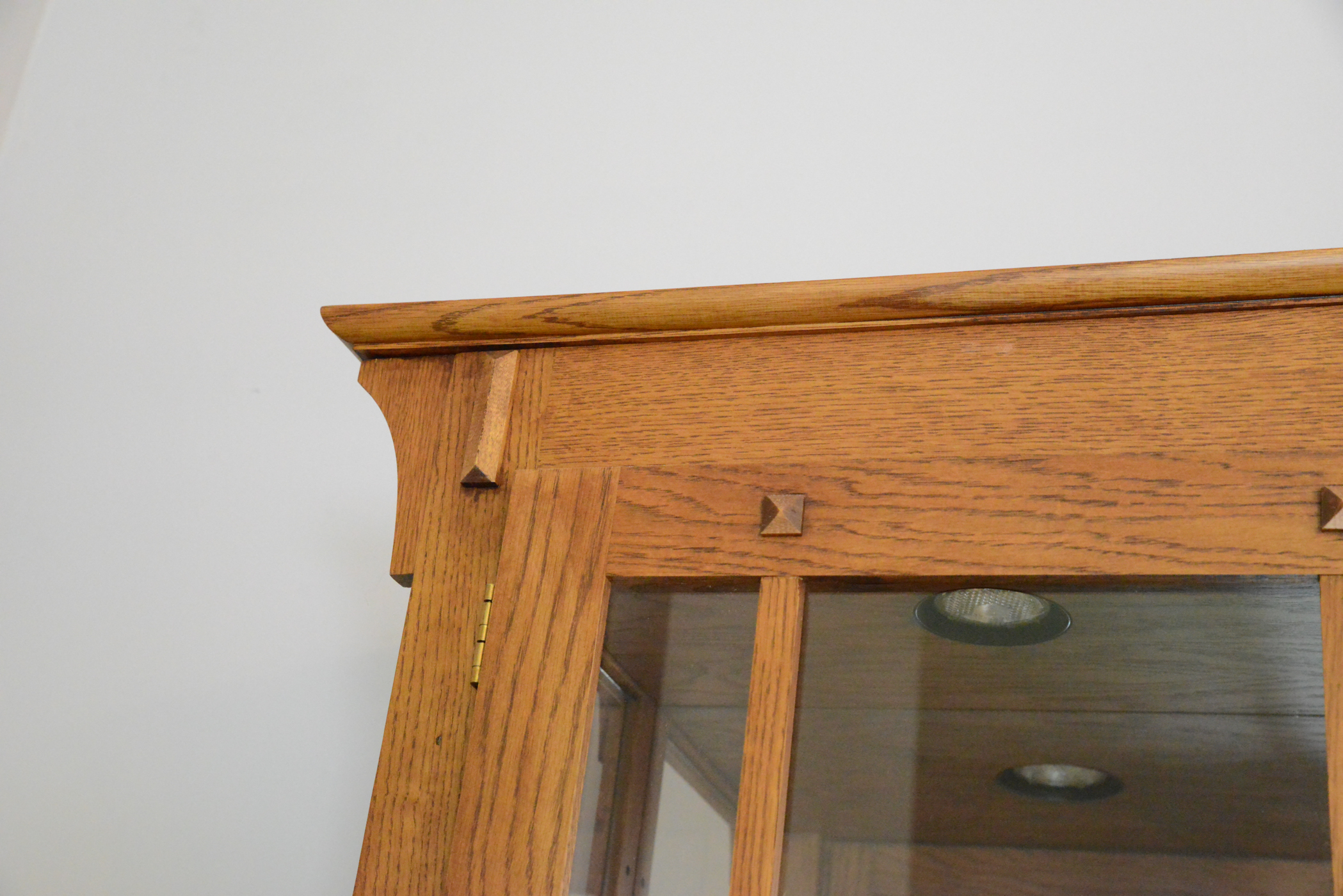 Mission Style Oak China Cabinet
