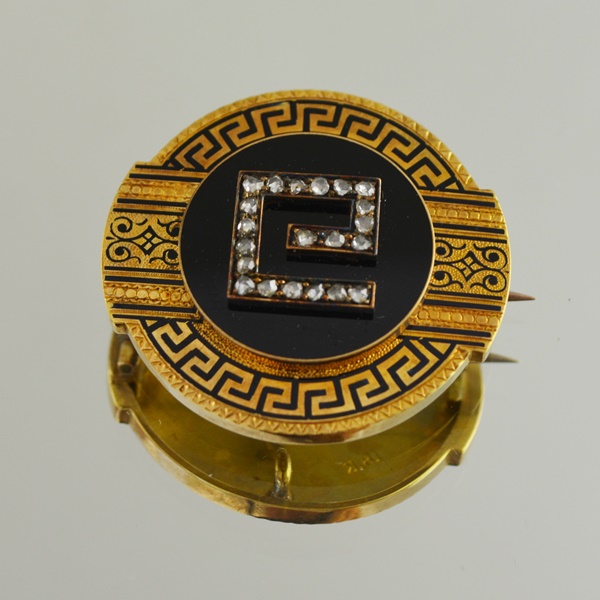 Victorian 14K Yellow Gold Pendant Brooch