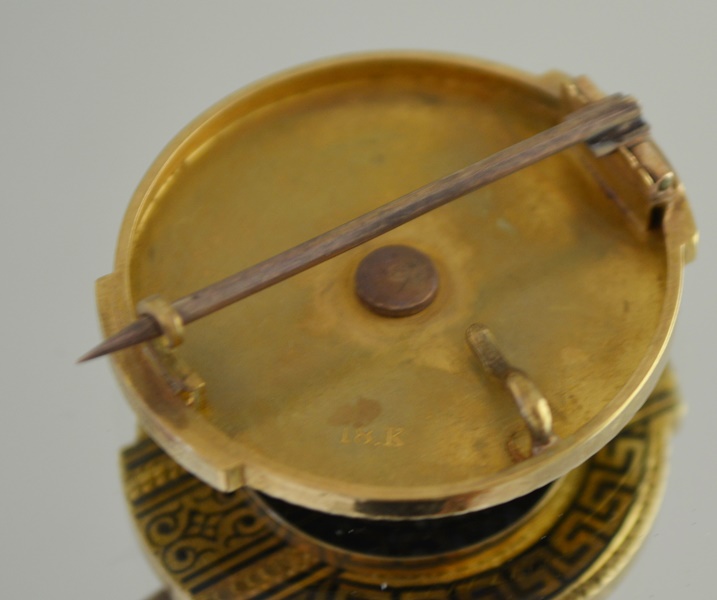 Victorian 14K Yellow Gold Pendant Brooch