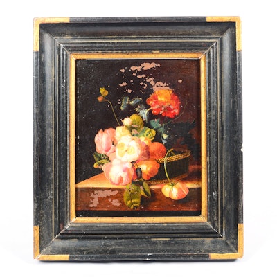 Ida Calzolari Original Oil Still Life Painting on Copper Plate Ida Calzolari Original Oil Still Life Painting on Copper Plate