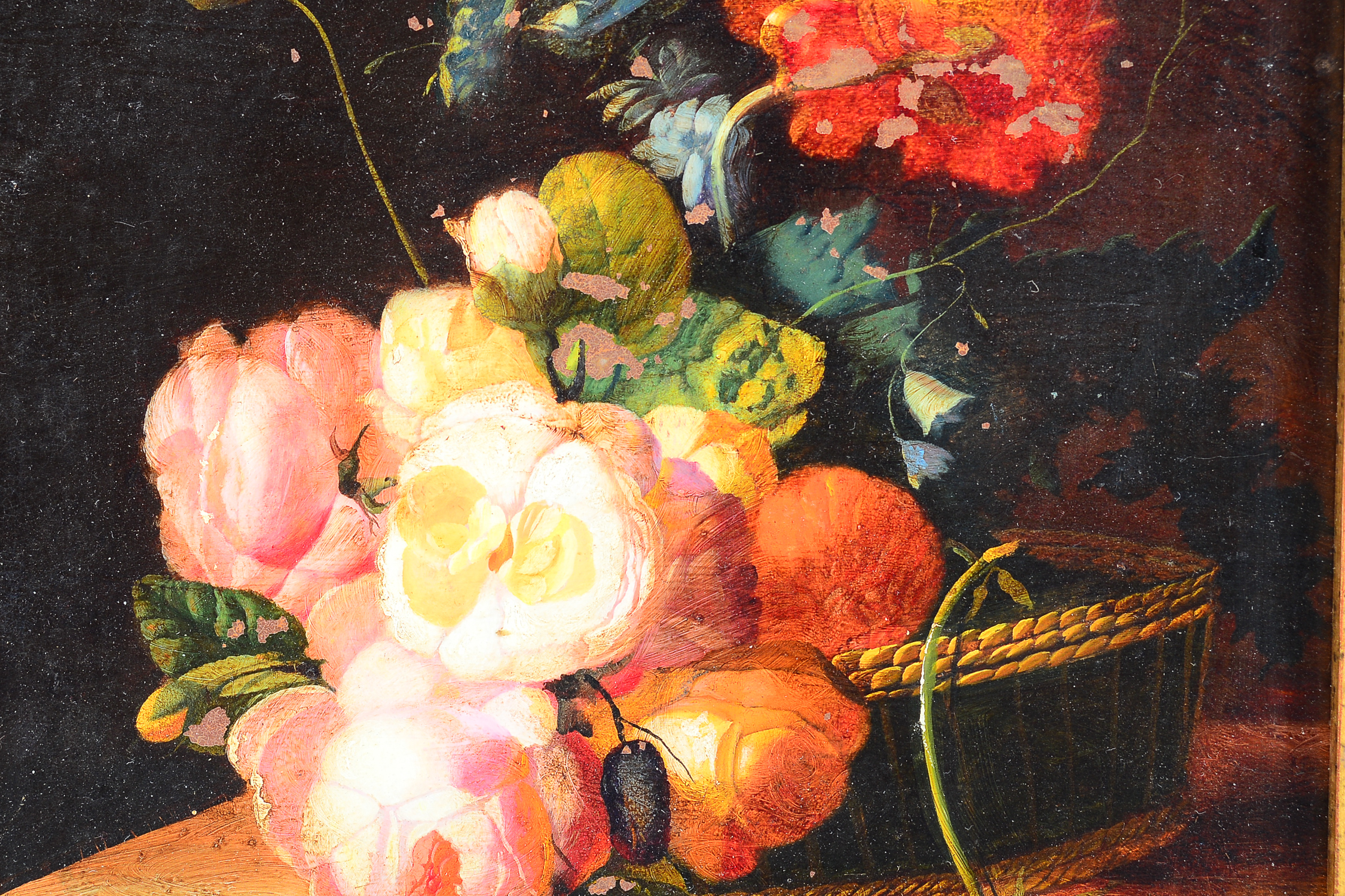 Ida Calzolari Original Oil Still Life Painting on Copper Plate