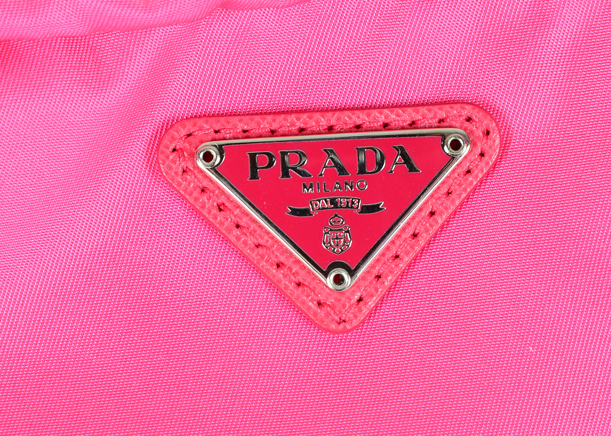 Pink Nylon Prada Necessaire Bag