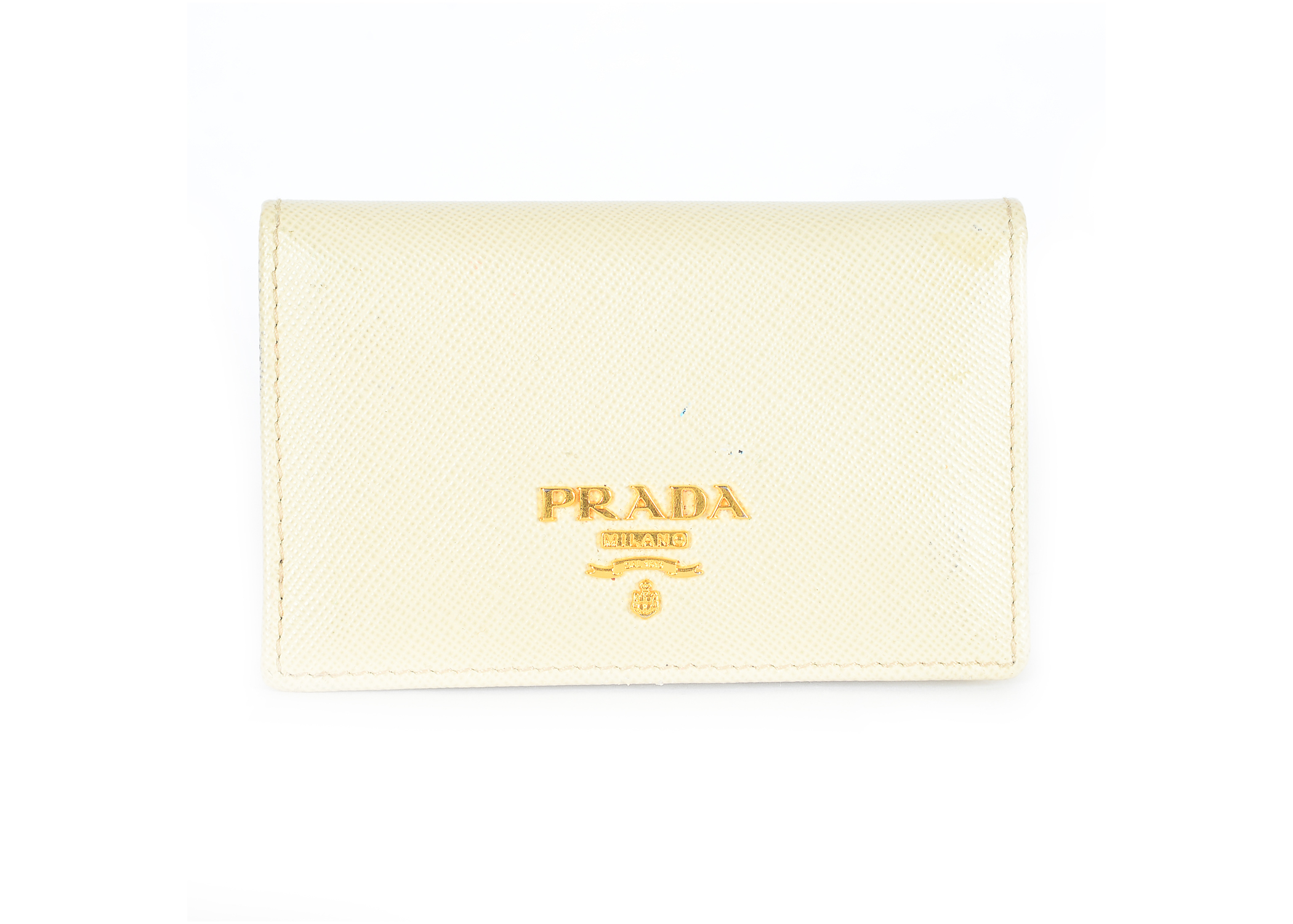 Prada White Card Holder