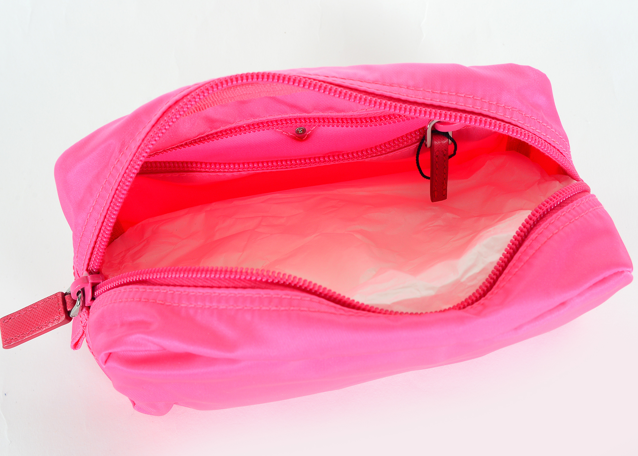 Pink Nylon Prada Necessaire Bag