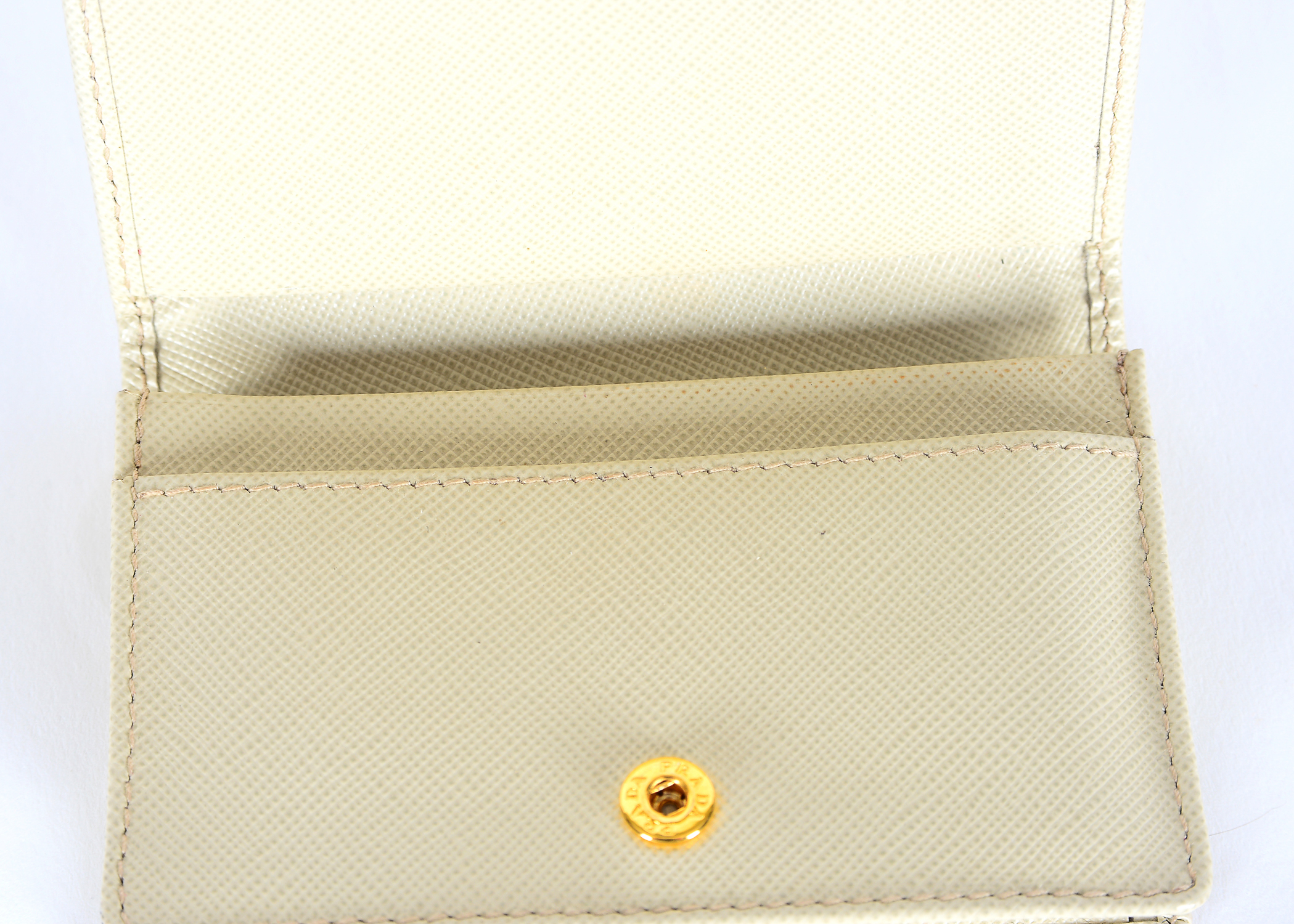 Prada White Card Holder