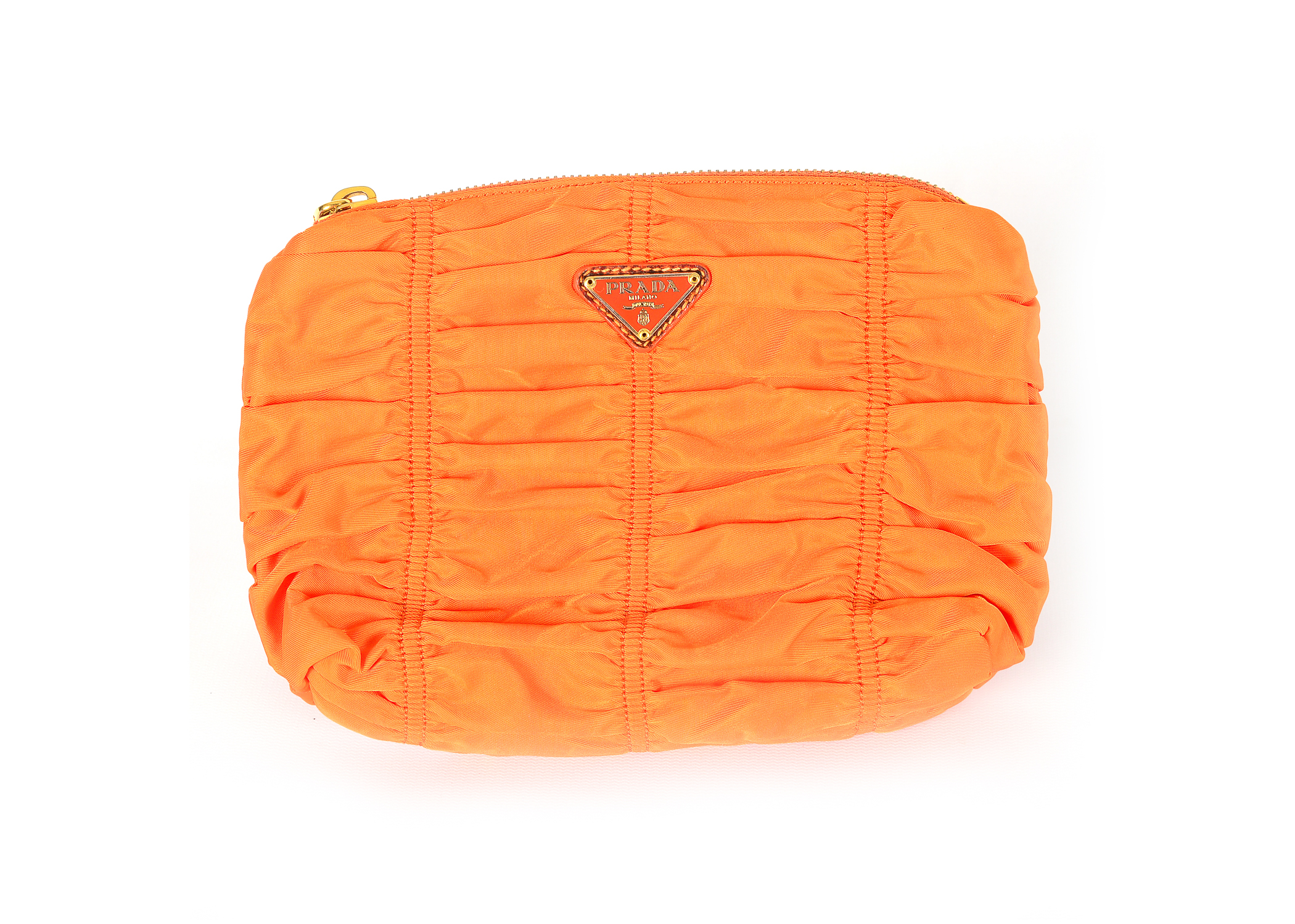 Prada Ruched Orange Bag