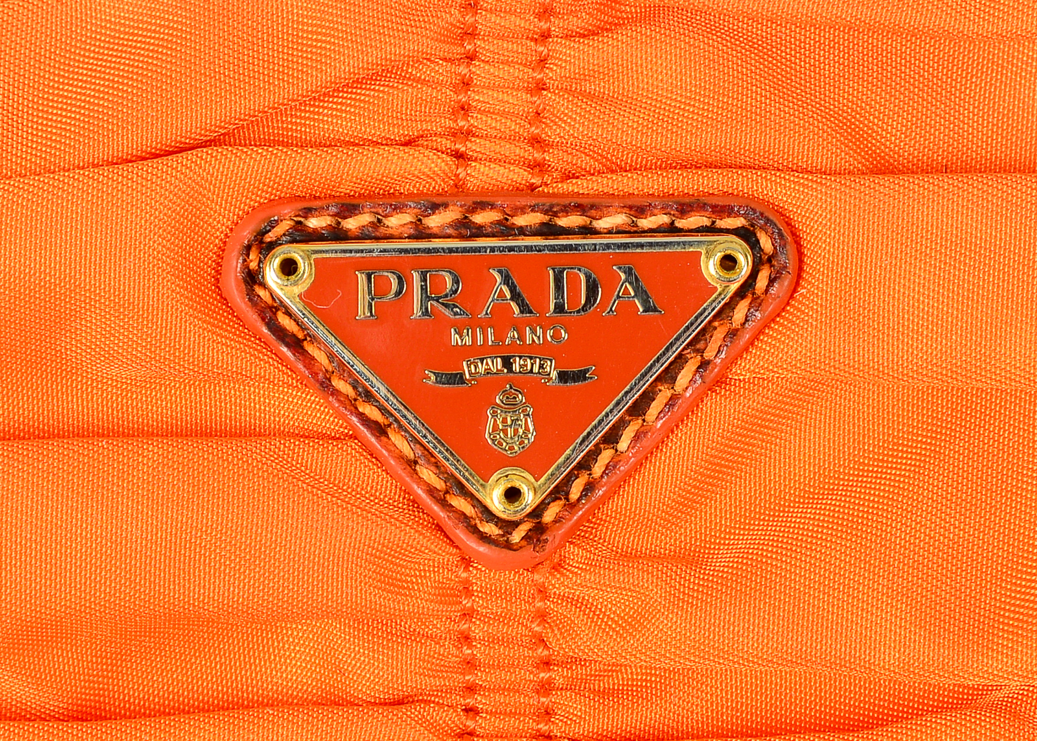 Prada Ruched Orange Bag
