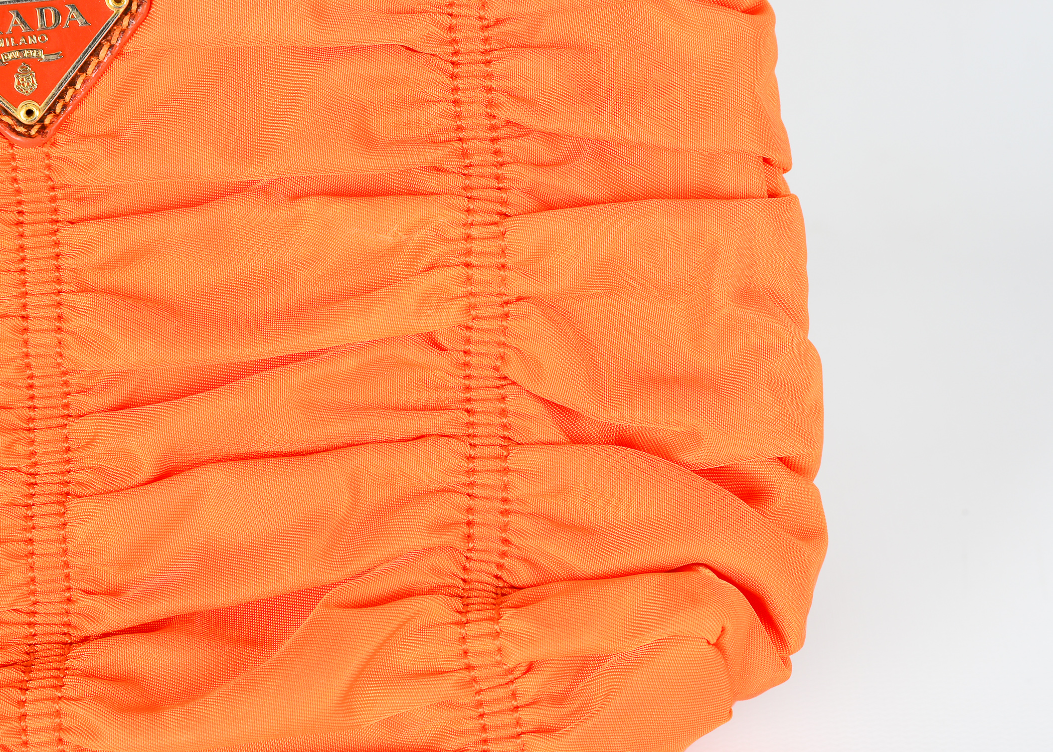 Prada Ruched Orange Bag