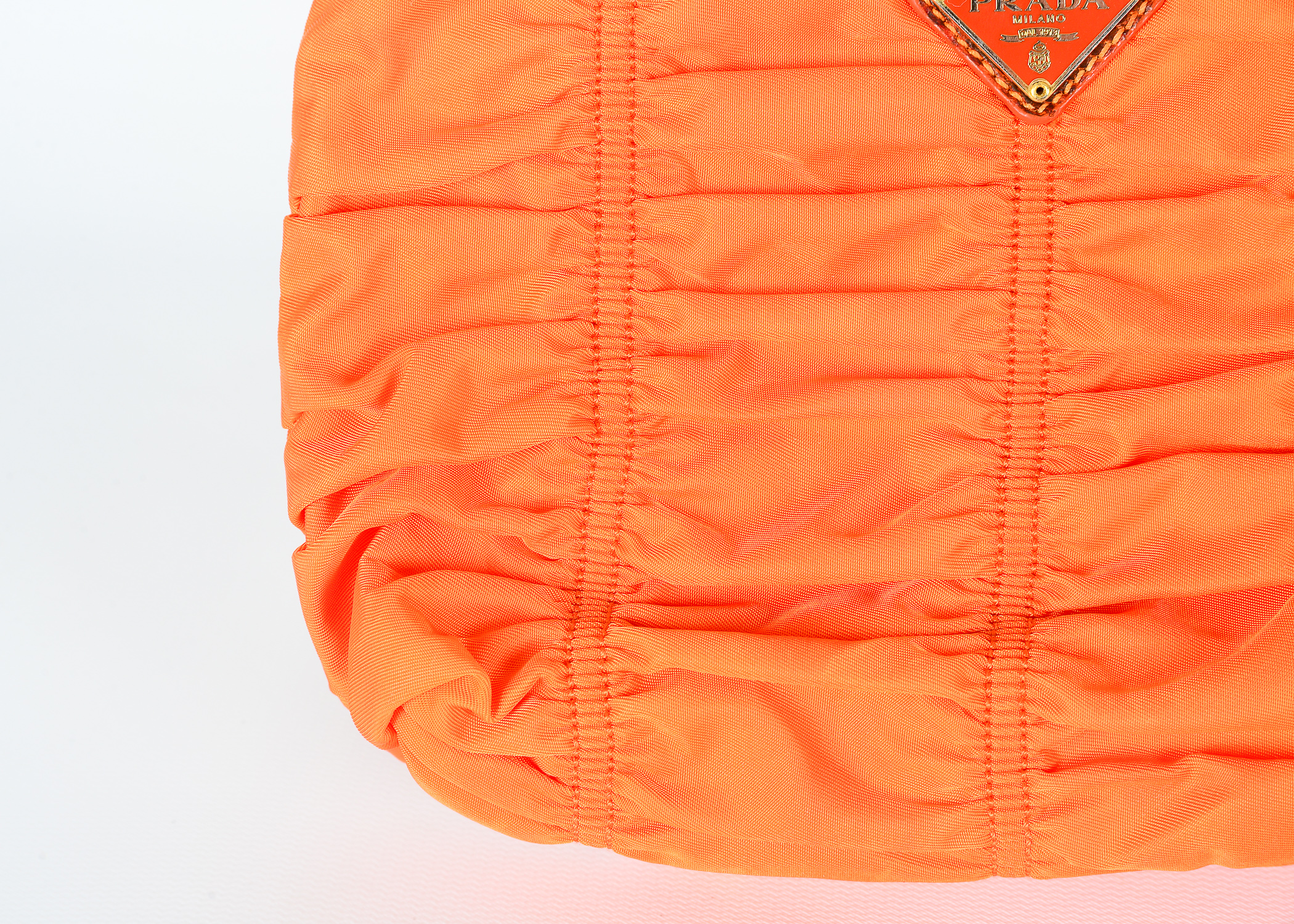 Prada Ruched Orange Bag