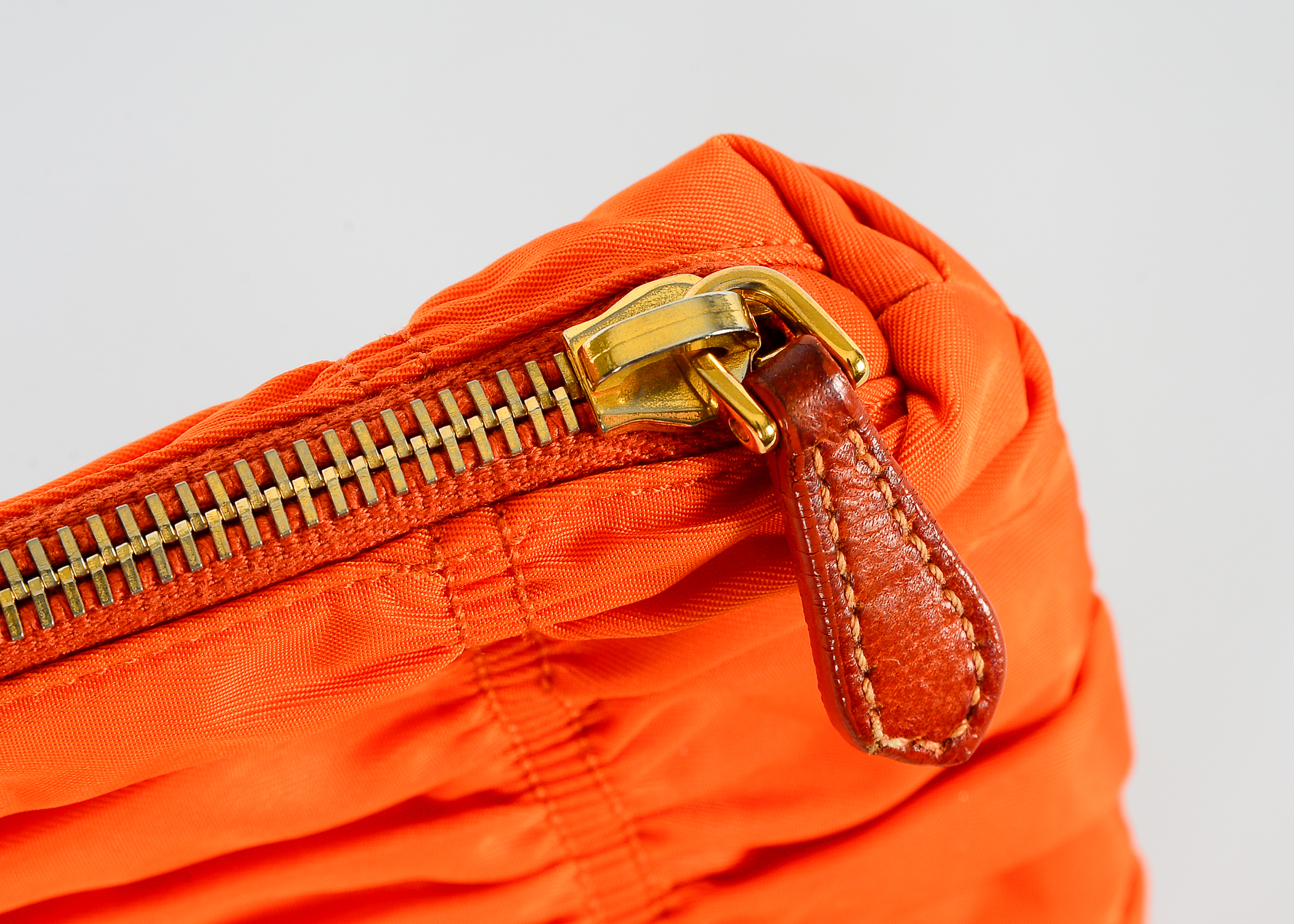 Prada Ruched Orange Bag