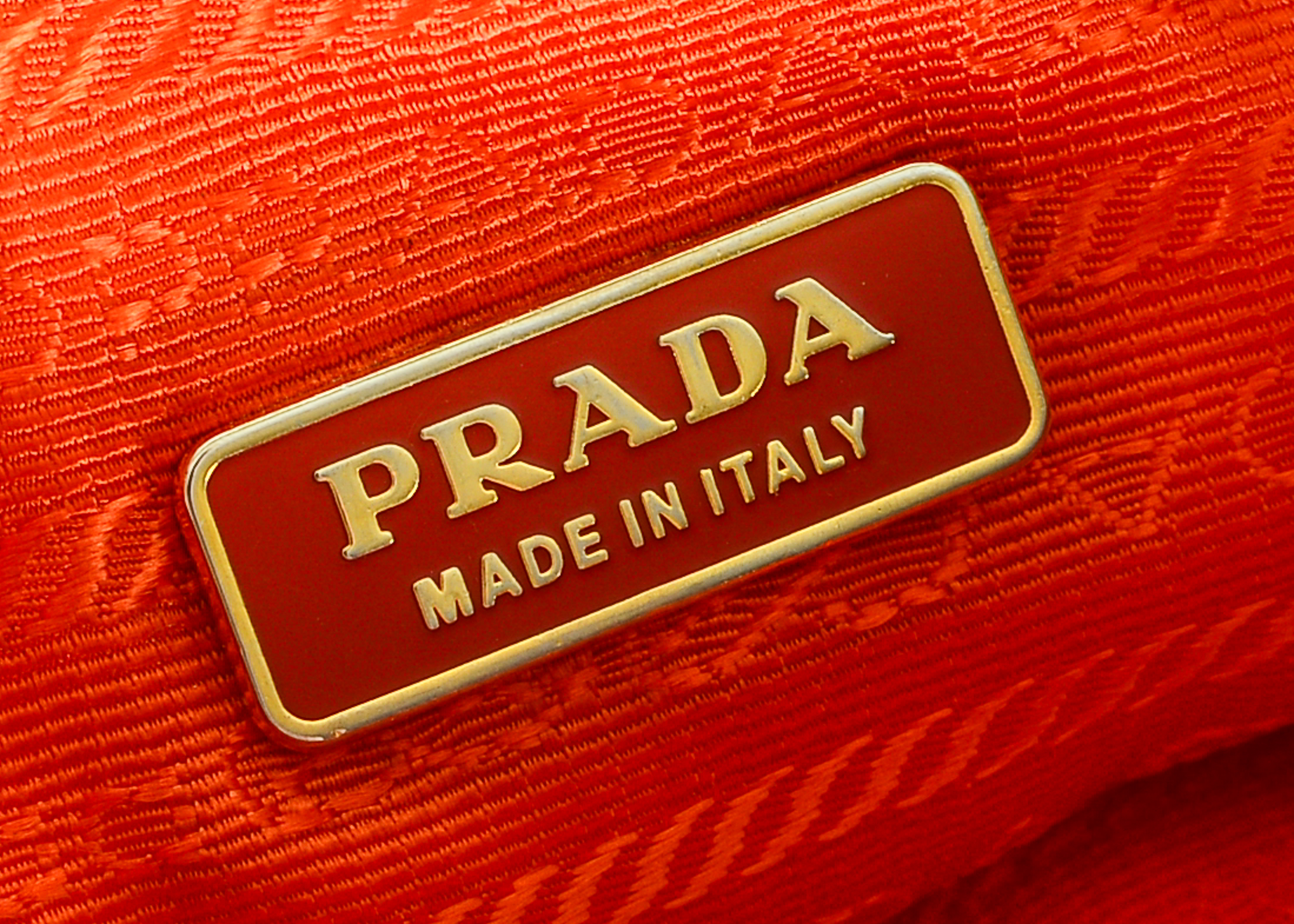 Prada Ruched Orange Bag
