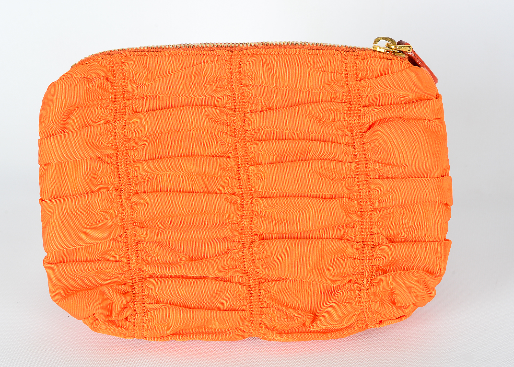 Prada Ruched Orange Bag
