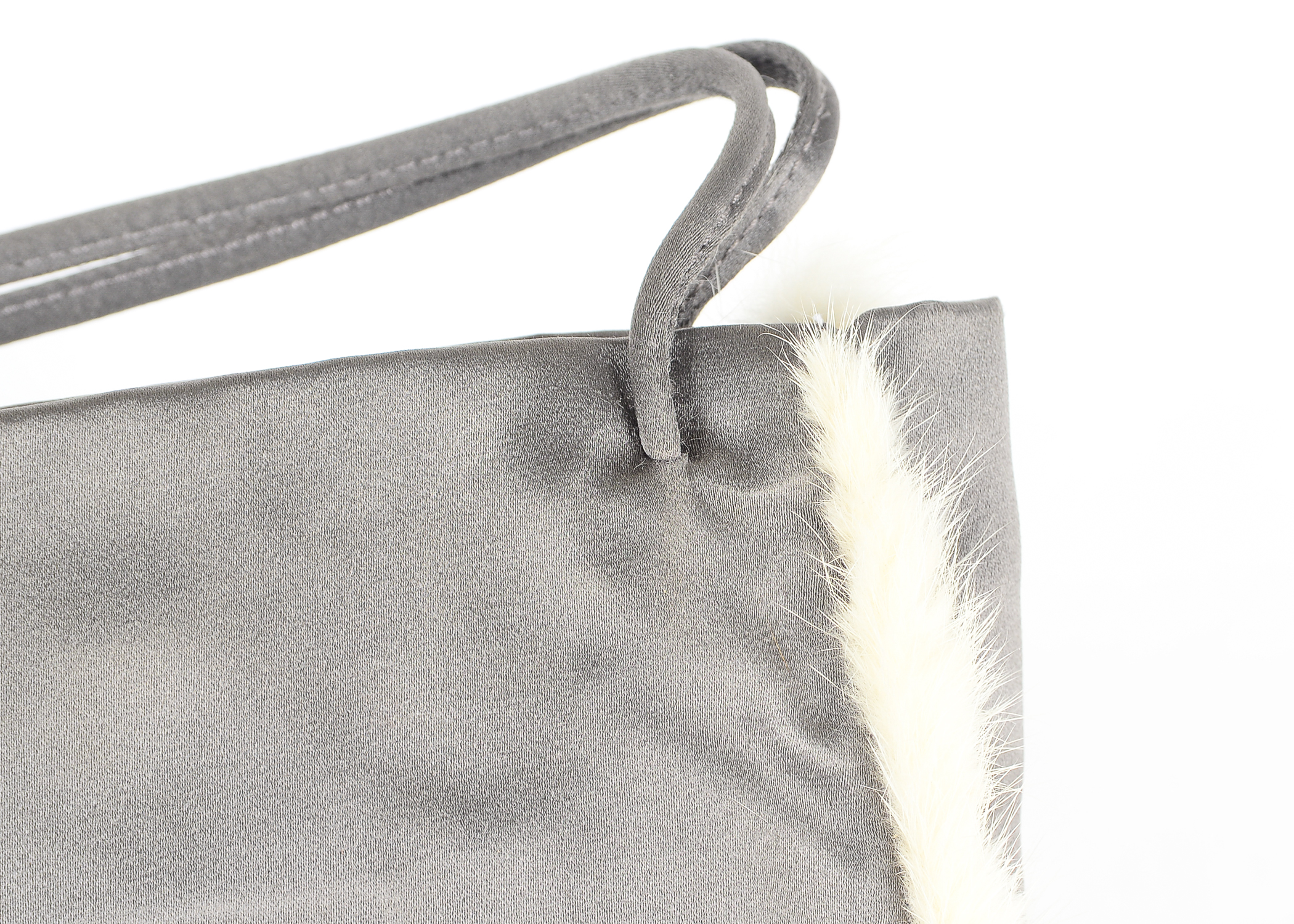 Prada Satin and Mink Handbag